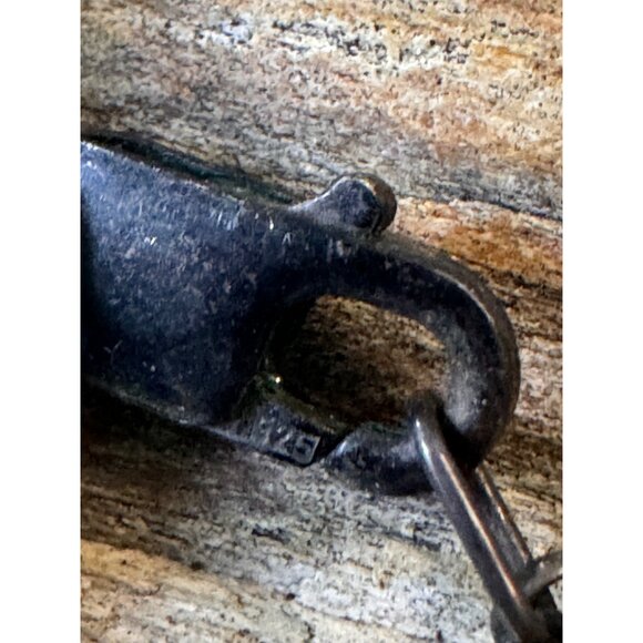 Tiger's Eye Turquoise & Black Onyx Beaded Necklace With Silver Clasp - Picture 4 of 7